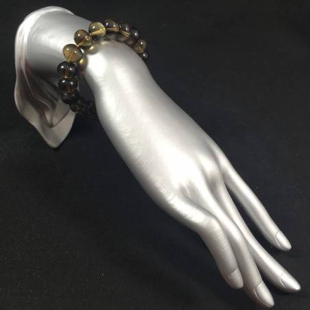 Bracciale in QUARZO Fumè MEDIO Braccialetto Capricorno Sagittario Zodiaco Zen A+-2