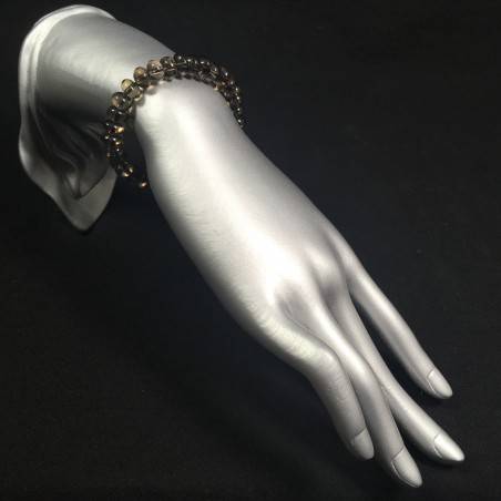Pulsera en CUARZO Ahumado Marrón CAPRICORNIO SAGITARIO Pulsera Zodiaco A+-2