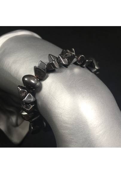 Bracelet in HHEMATITE Chips Crystal Healing - LEO SCORPIO A+-1