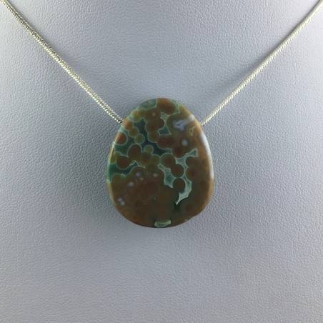Pendant Special in Orbicolar Ocean JASPER Necklace Crystal Healing A+-3