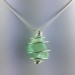 Ciondolo FLUORITE VERDE - CAPRICORNO Zodiaco Spirale Placcata Argento Collana A+-1