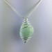 Ciondolo FLUORITE VERDE - CAPRICORNO Zodiaco Spirale Placcata Argento Collana A+-3