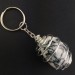 Llavero ÁGATA Dendrítica - VIRGEN Zodiaco Espiral Baño de Plata Collar-1