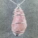 Rough Rose QUARTZ Pendant - LIBRA TAURUS CAPRICORN Zodiac Silver A+-2