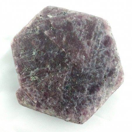 Stupenda fetta RUBINO GREZZO Esagonale Minerali Cristalloterapia Chakra Reiki-1
