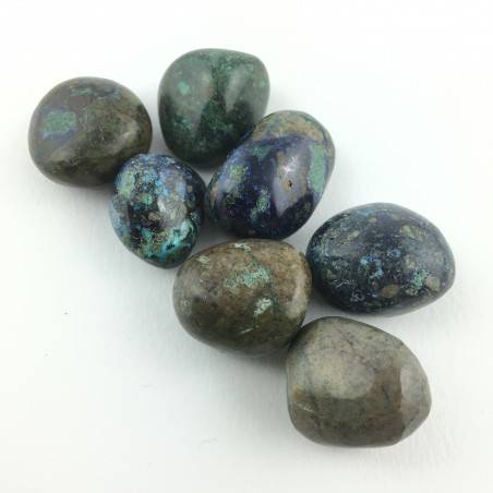 Crystal Tumbled Azurite and Malachite Chakra Reiki Crystal Healing Meditation-1