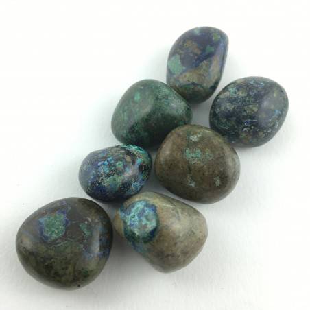 Crystal Tumbled Azurite and Malachite Chakra Reiki Crystal Healing Meditation-3