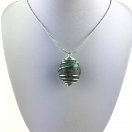 Pendant Tumbled Authentic Azurite and Malachite Zodiac Libra Scorpio Capricorn-3