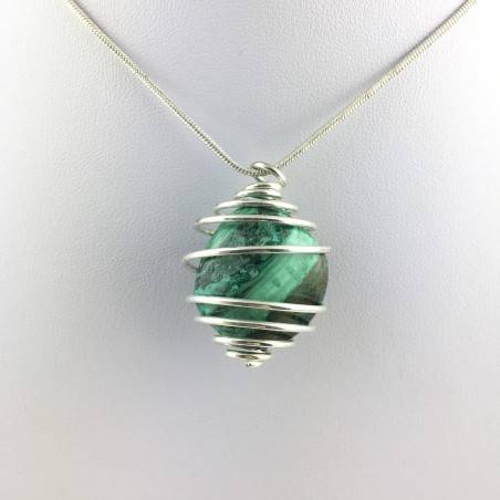 Pendant Tumbled Authentic Azurite and Malachite Zodiac Libra Scorpio Capricorn-1