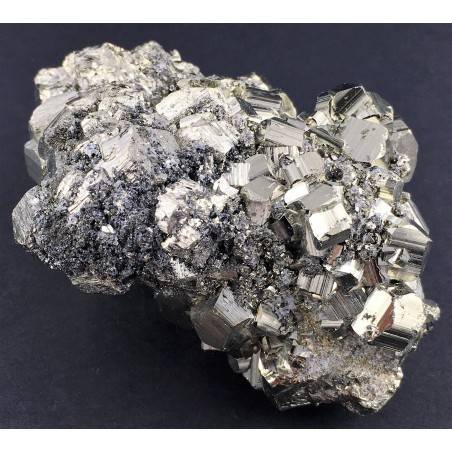 * Minéraux * PYRITE pentagonal du pérou Qualité Extra Objets de collection Reiki 362g-2