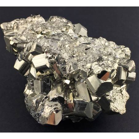 * Minéraux * PYRITE pentagonal du pérou Qualité Extra Objets de collection Reiki 362g-3