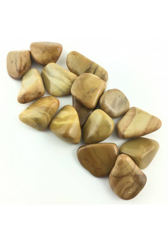 JASPE AMARILLO MARRÓN Rodado Medio Cristaloterapia Minerales A+-1