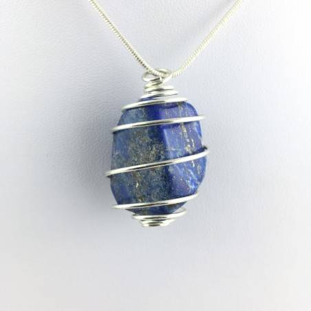 Pendant LAPIS LAZULI Tumbled Stone Necklace Minerals Crystal-Therapy Healing-1