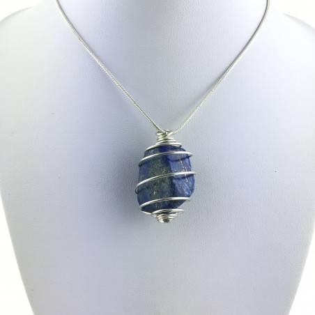 Pendant LAPIS LAZULI Tumbled Stone Necklace Minerals Crystal-Therapy Healing-3