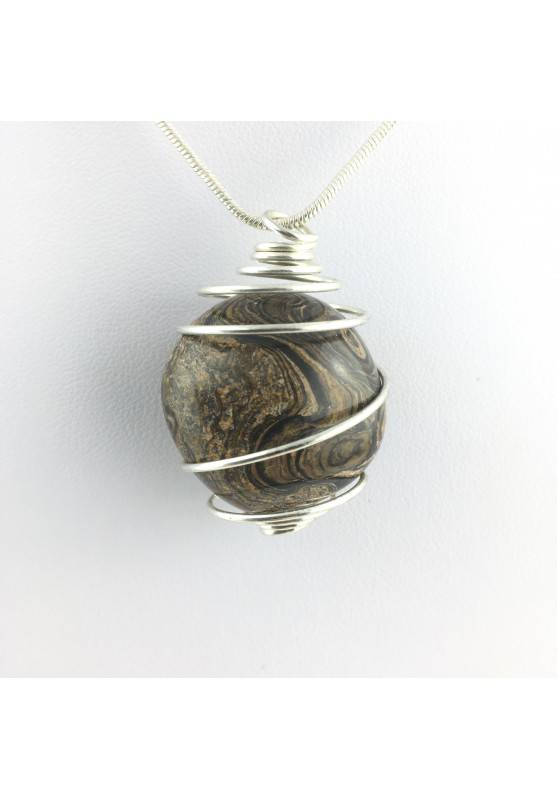 Pendant Stromatolite Stone Tumbled  Necklace MINERALS Zodiac Aries Bull-1