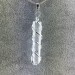 Pendentif Obélisque de Quartz Hyalin Cristal de roche EXTRA Collier-2