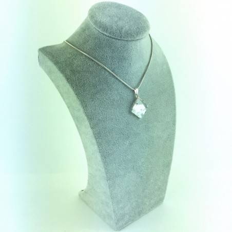 Pendant pyramid HYALINE QUARTZ Rock Crystal Minerals Necklace Crystal Healing-2