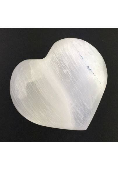 Stupendo CUORE in SELENITE Bianca Pietra degli Angeli AMORE Cristalloterapia Zen-1