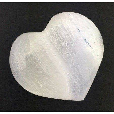 Stupendo CUORE in SELENITE Bianca Pietra degli Angeli AMORE Cristalloterapia Zen-1