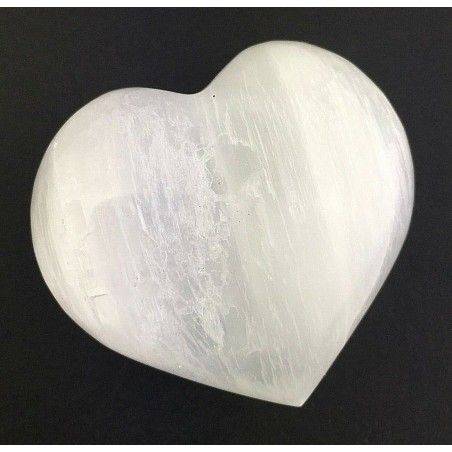 Stupendo CUORE in SELENITE Bianca Pietra degli Angeli AMORE Cristalloterapia Zen-2