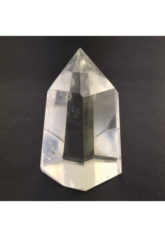 Pointe de Quartz Hyalin Cristal de roche Cristal thérapie 43gr 45x30cm-1