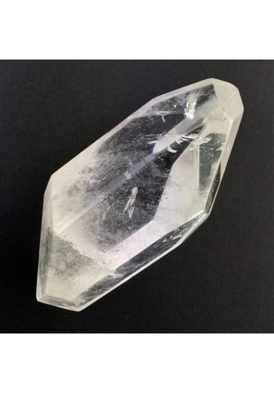BIachevé Massothérapeute de Quartz Hyalin Lapidé PUR DoublePointe Chakra Reiki-1