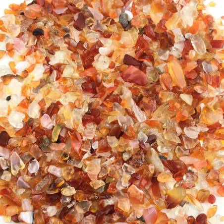 Minéraux * Agate Cornaline Rouge Granulés Orgonite Cristal thérapie Sac 50gr-2
