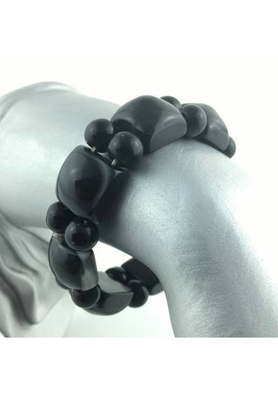 Bracelet Eye's Buddha Black Agate Crystal Healing Zodiac Minerals Gemini-1
