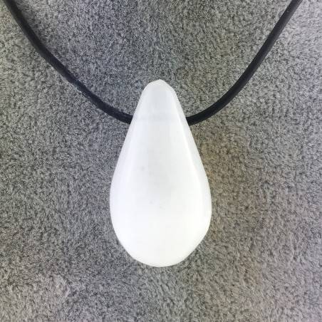 Ciondolo Goccia di Selenite Extra Collana Pietra degli Angeli Cristalloterapia-2
