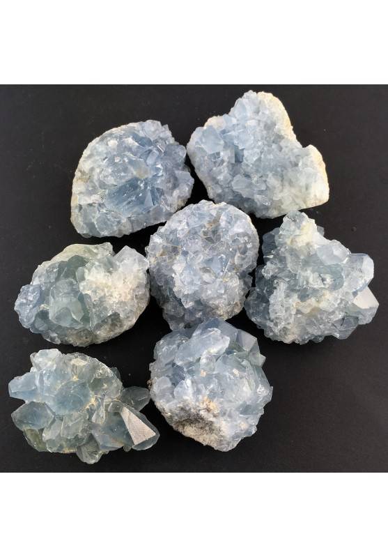 MINERALS * Rough CELESTITE Geode of MADAGASCAR Crystal Healing Furniture A+-1