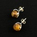 Aretes en Ojo de Tigre facetado Plateado Zodiaco Leo Escorpio Capricornio-1