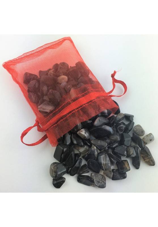 Minerali Agata Nera Burattati Sacchetto 100 grammi Cristalloterapia Chakra-1