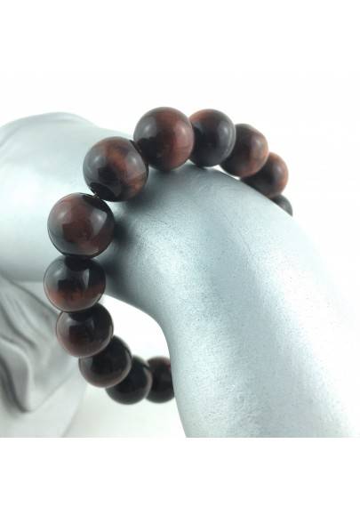 Braccialetto Sfere Occhio di Bue Grande Qualità Qualità A+ Cristalloterapia Chakra Zen-2