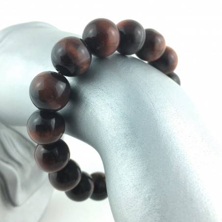 Braccialetto Sfere Occhio di Bue Grande Qualità Qualità A+ Cristalloterapia Chakra Zen-2