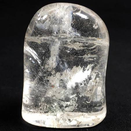 Hyaline Quartz Semi Tumbled Rock CRYSTAL With Stand Stone Palmstone-2