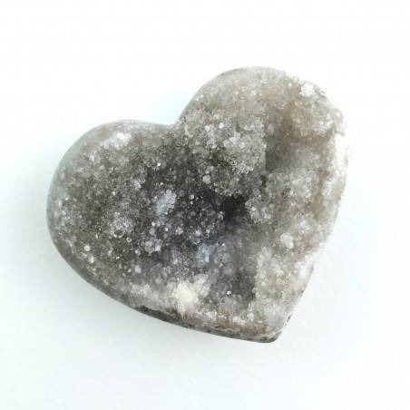 Mineral Heart in Crystallized AGATE With Amethyst Extra Quality Chakra Reiki Zen-1