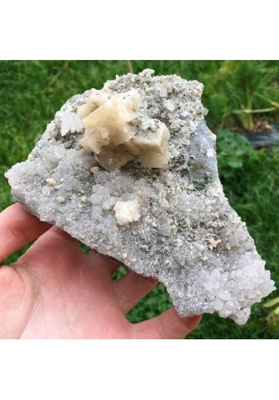 Minerals Rare Amethyst with Quartz Flower with Calcite Home Decor A+ Zen 392gr-1