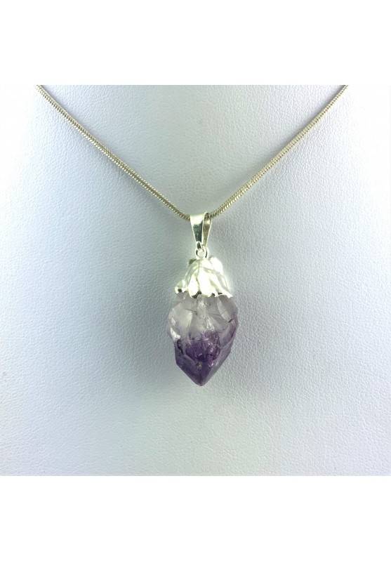 Wonderful AMETHYST Pendant Silver Plated Crystal Healing Chakra Reiki Zen-1