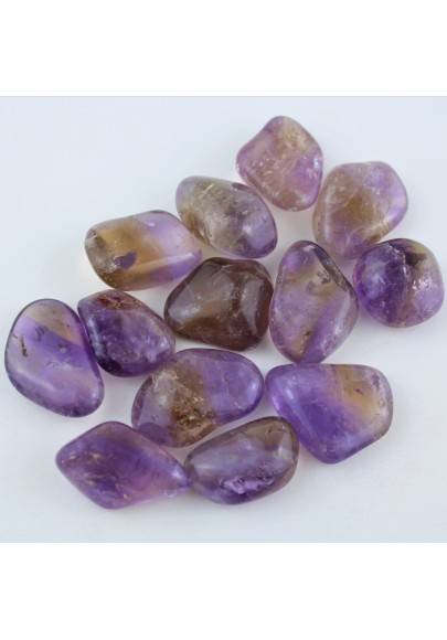 AMETRINE Crystal Tumblestone CITRINE Quartz + AMETHYST Tumbled Crystal Healing-1