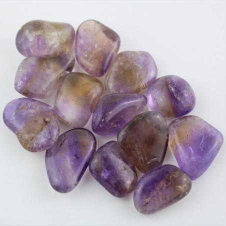 AMETRINE Crystal Tumblestone CITRINE Quartz + AMETHYST Tumbled Crystal Healing-2