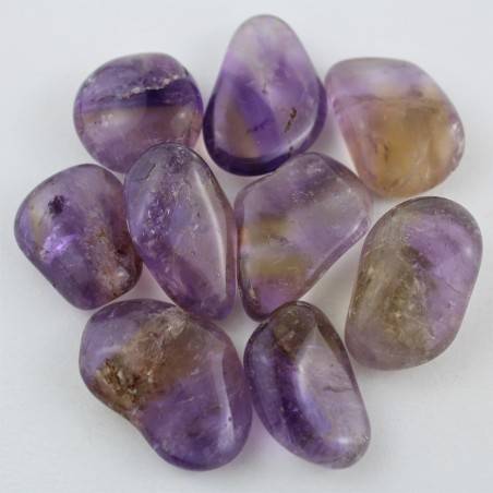 AMETRINE Crystal Tumblestone CITRINE Quartz + AMETHYST Tumbled Crystal Healing-3