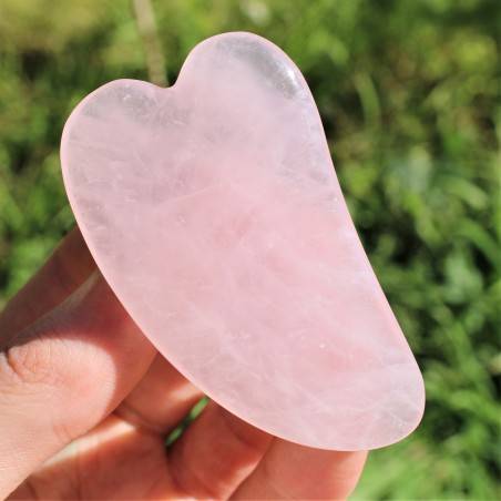 GUA SHA of Rose Quartz Massage Therapist Crystal Healing Stone of Love Chakra A+-2