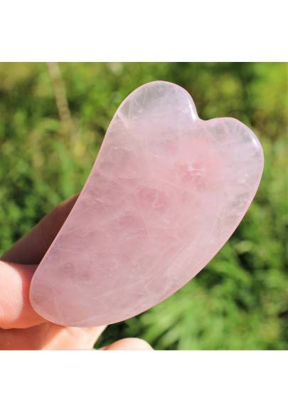 GUA SHA of Rose Quartz Massage Therapist Crystal Healing Stone of Love Chakra A+-1