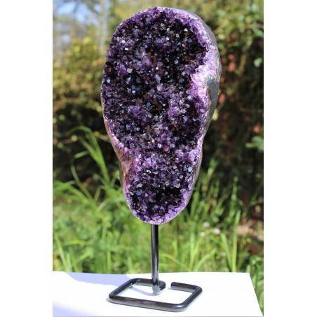 Wonderful Rough Drusa AMETHYST with Stand High Quality Home Decor Chakra Zen A+-3