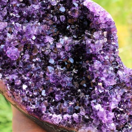 Wonderful Rough Drusa AMETHYST with Stand High Quality Home Decor Chakra Zen A+-6