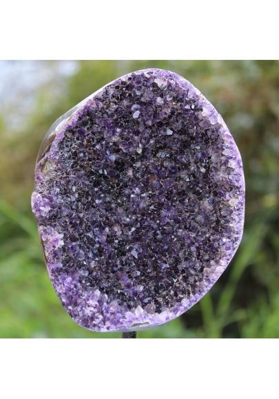 Drusa AMETHYST with Stand Quartz Natural Extra Quality Chakra Reiki Zen 1360g A+-1