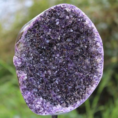 Drusa AMETHYST with Stand Quartz Natural Extra Quality Chakra Reiki Zen 1360g A+-1