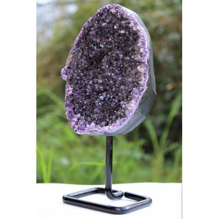 Drusa AMETHYST with Stand Quartz Natural Extra Quality Chakra Reiki Zen 1360g A+-6
