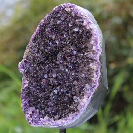 Drusa AMETHYST with Stand Quartz Natural Extra Quality Chakra Reiki Zen 1360g A+-3