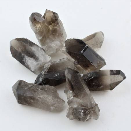 Punta de Cuarzo Ahumado Muy Puro Natural Minerales terapia de Cristales Chakra-1
